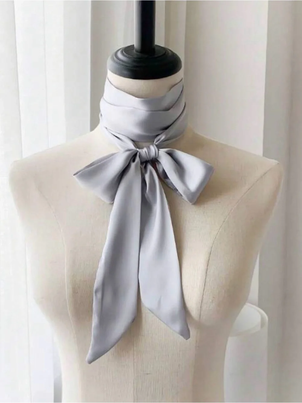 Women’s Black Satin Neck Scarf - Brand